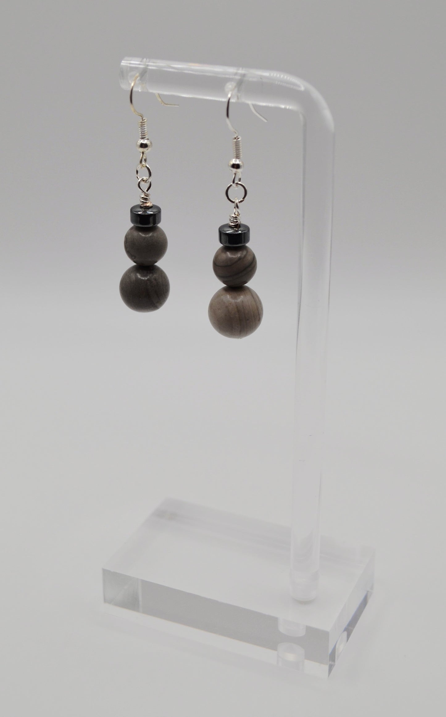 Weimaraner and rondelle beaded set