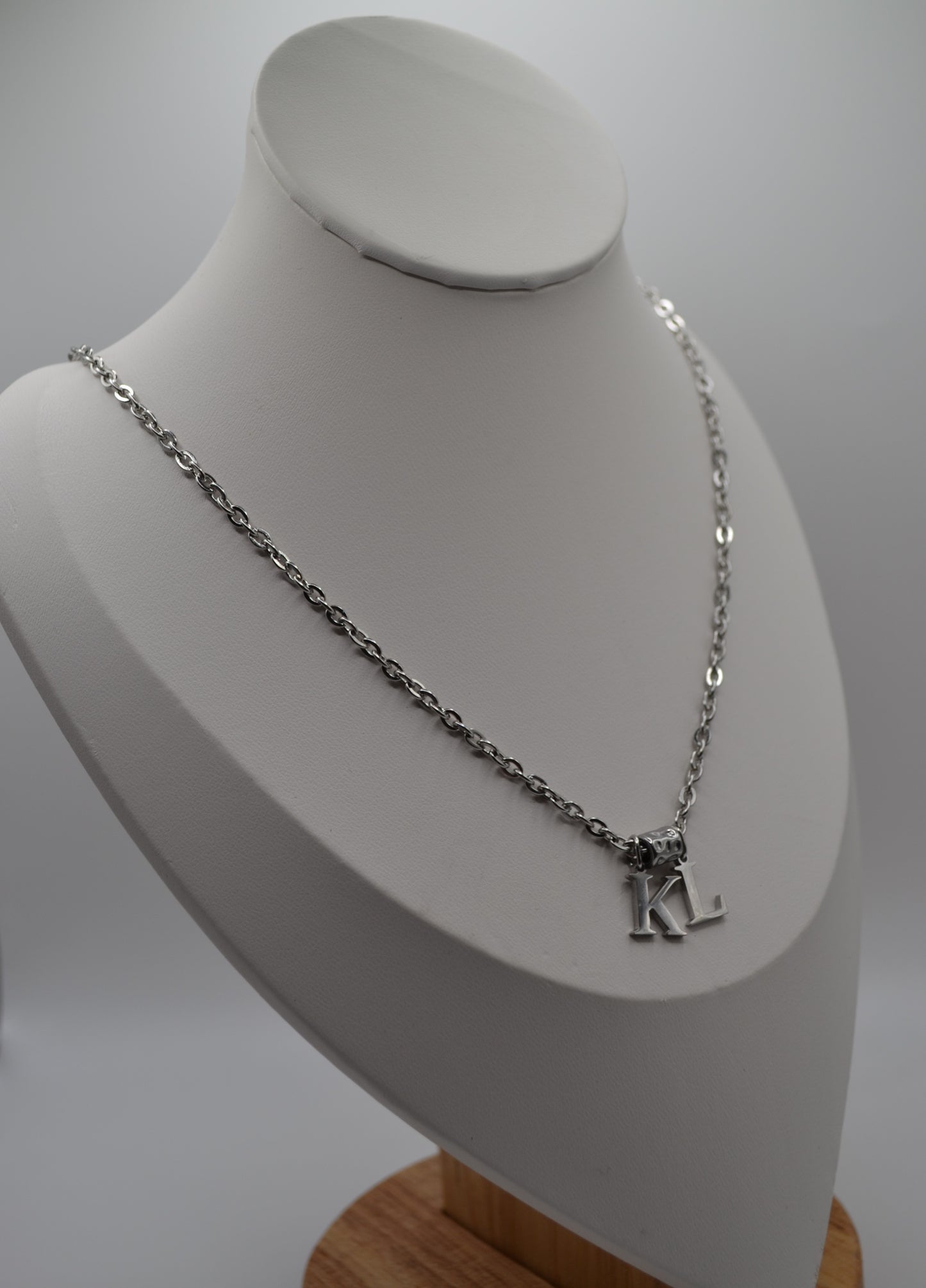 Birthstone and letter charm necklaces