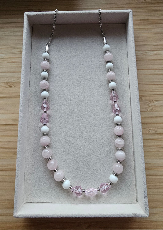 Rose quartz necklace