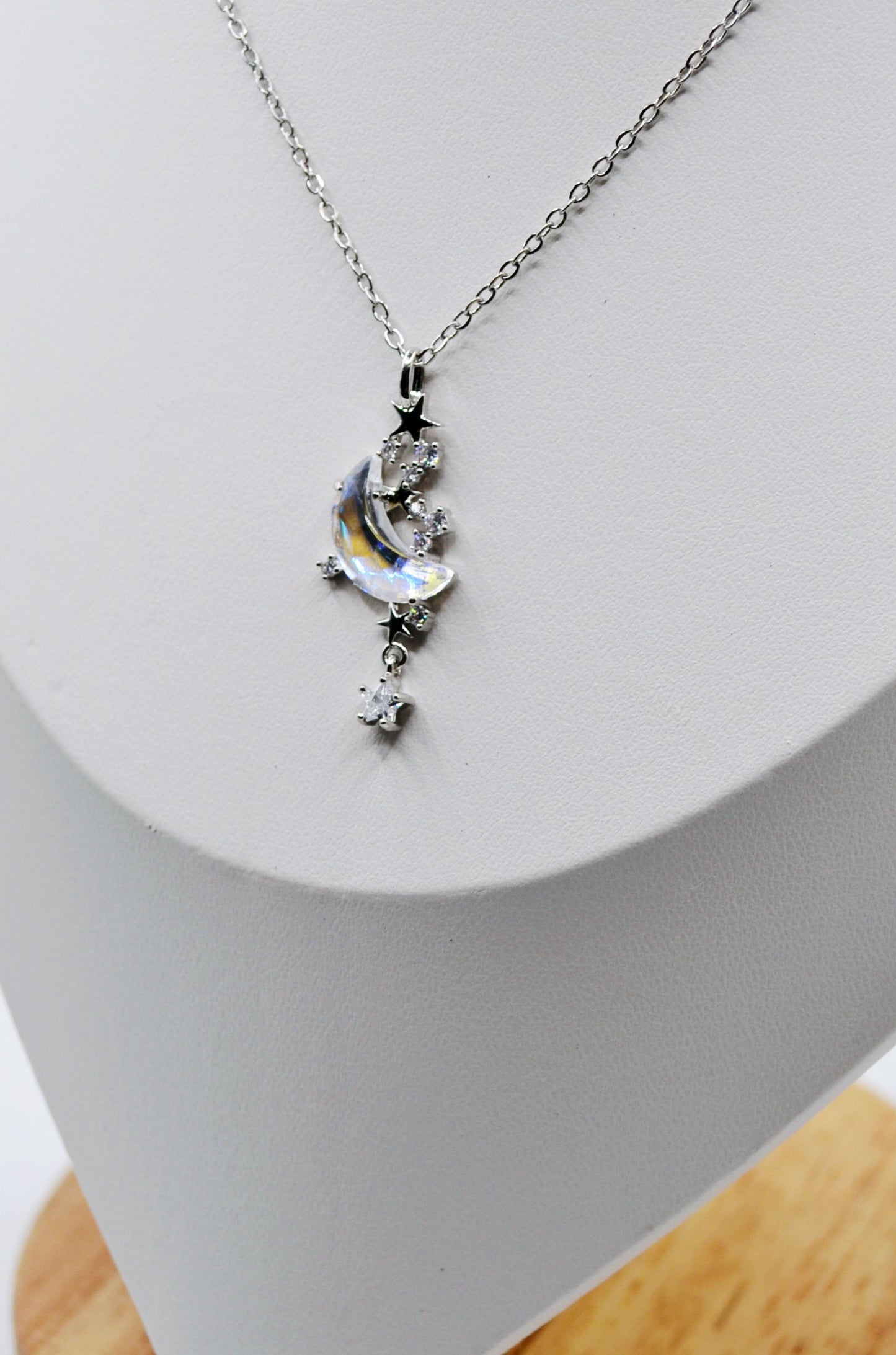 Moon and stars necklace