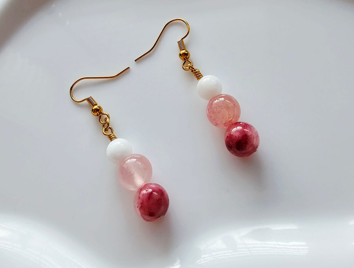Red persian stone earrings