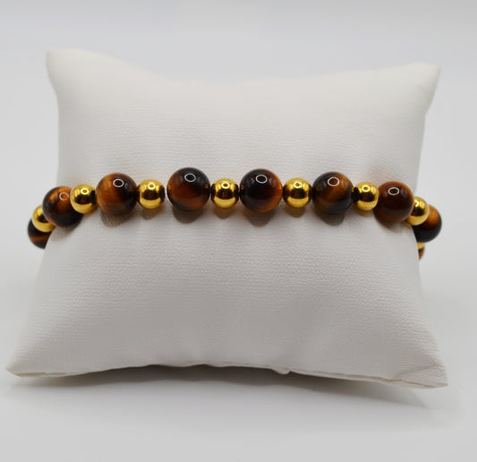 Tiger eye bracelet gold edition two