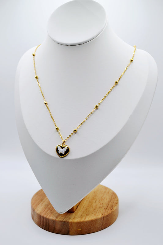 Gold butterfly necklace