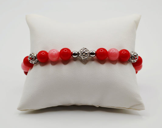 Red and pink bracelet