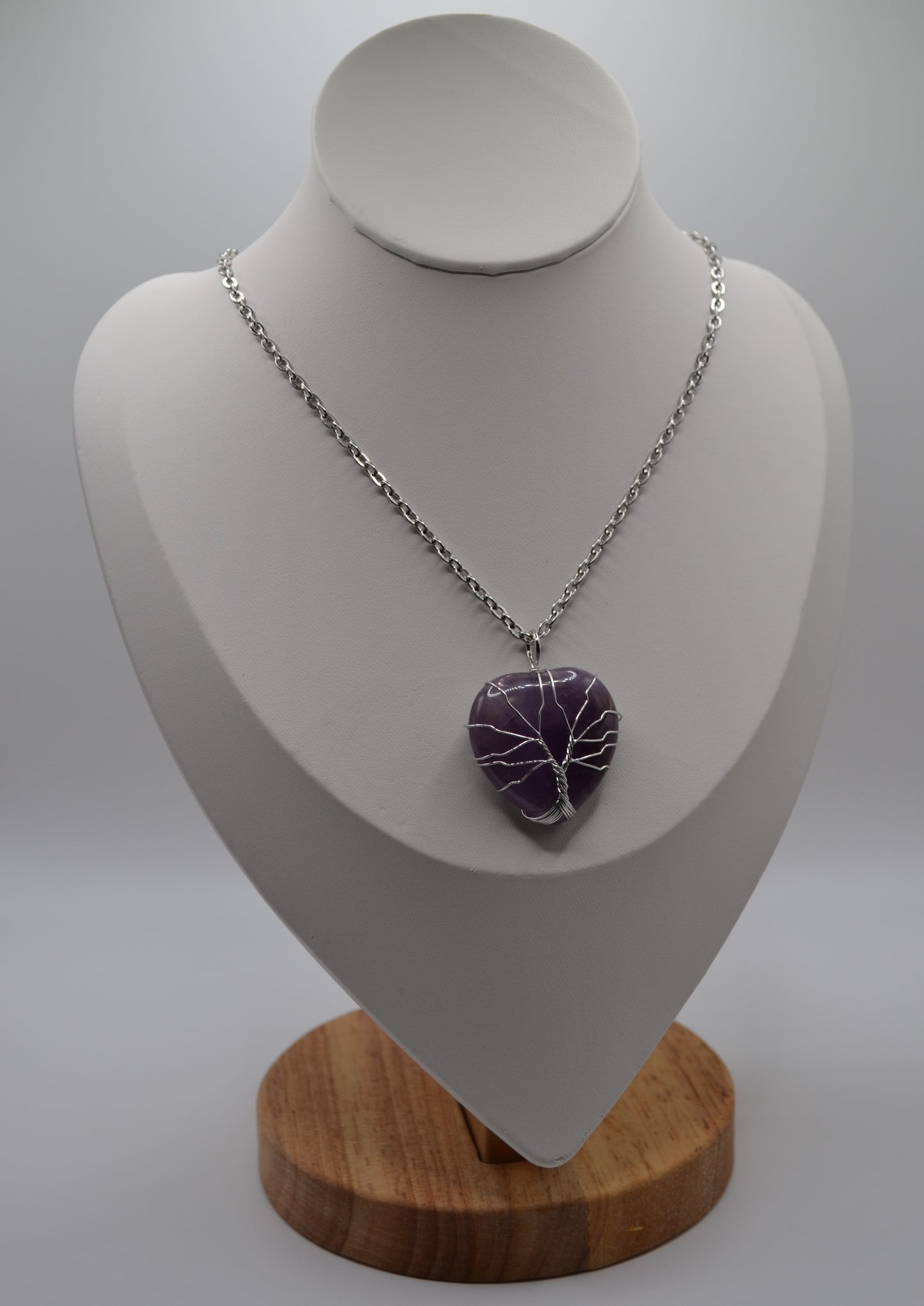 Tree of life heart pendant necklaces