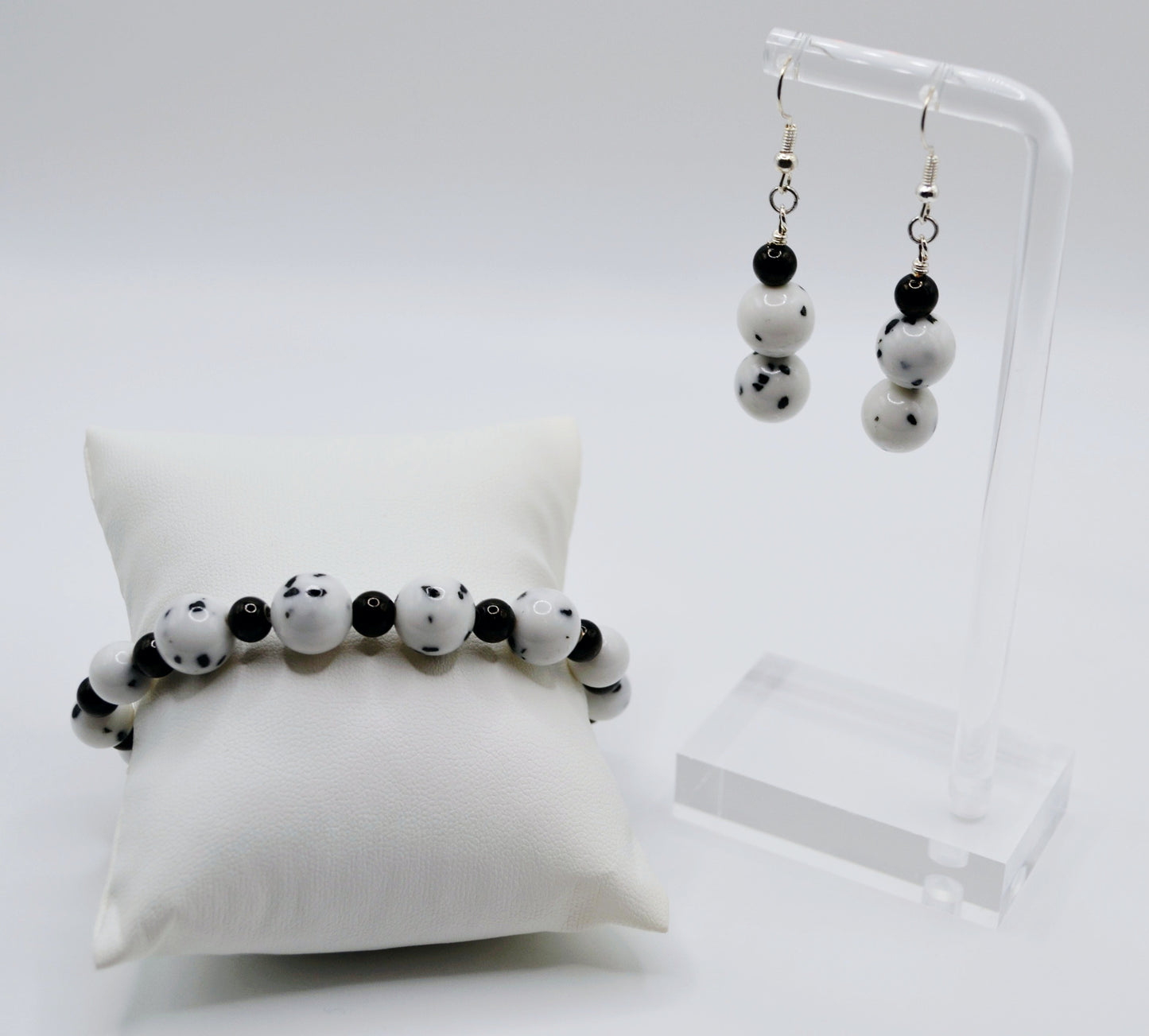 Dalmatian black beaded set