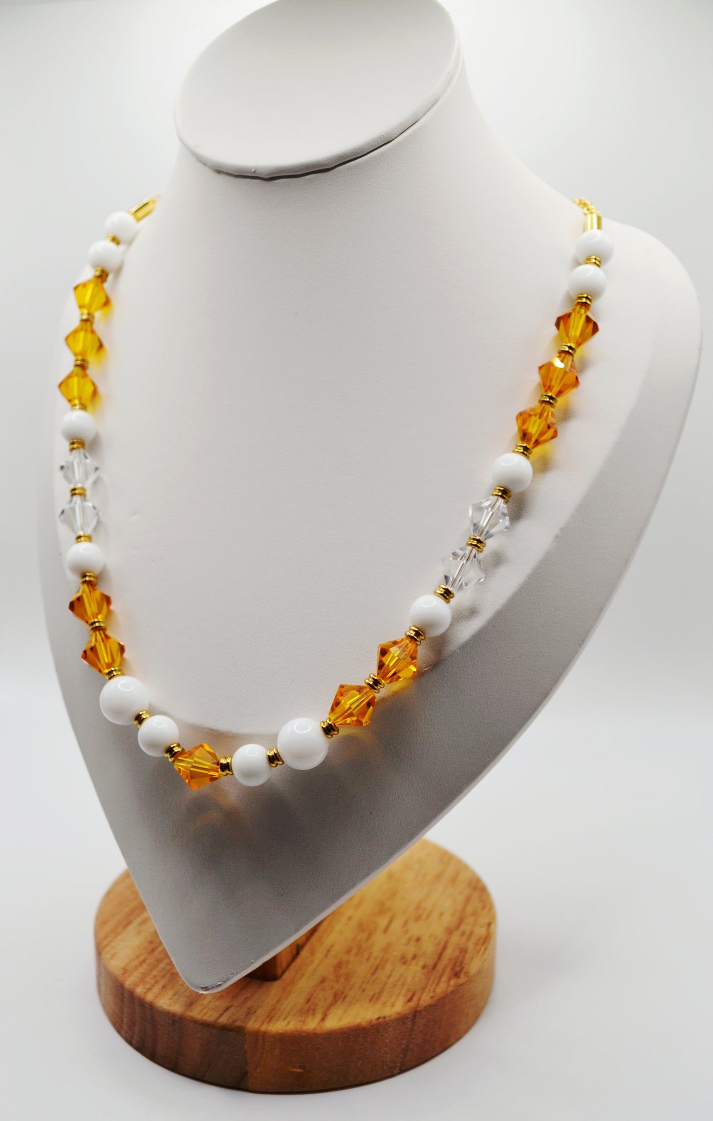 Amber beaded necklace