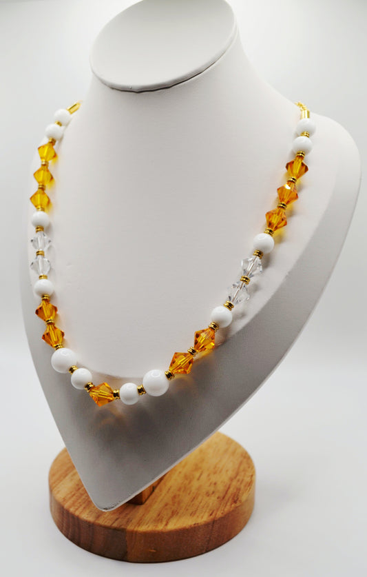 Amber beaded necklace
