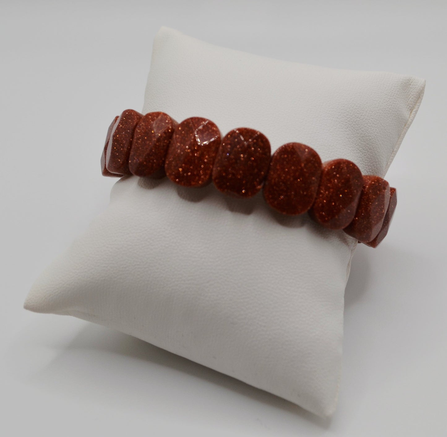 Facted rectangle stone oval beaded bracelets