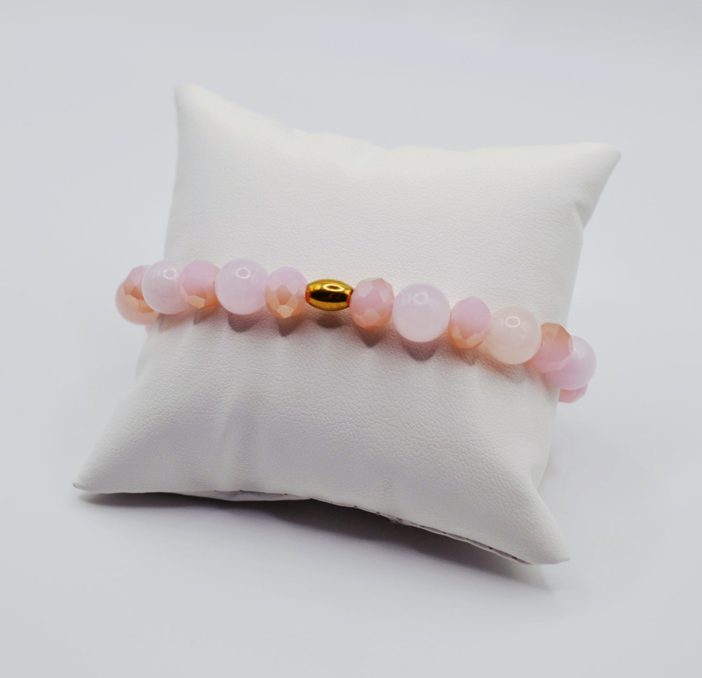 Pink beaded bracelet