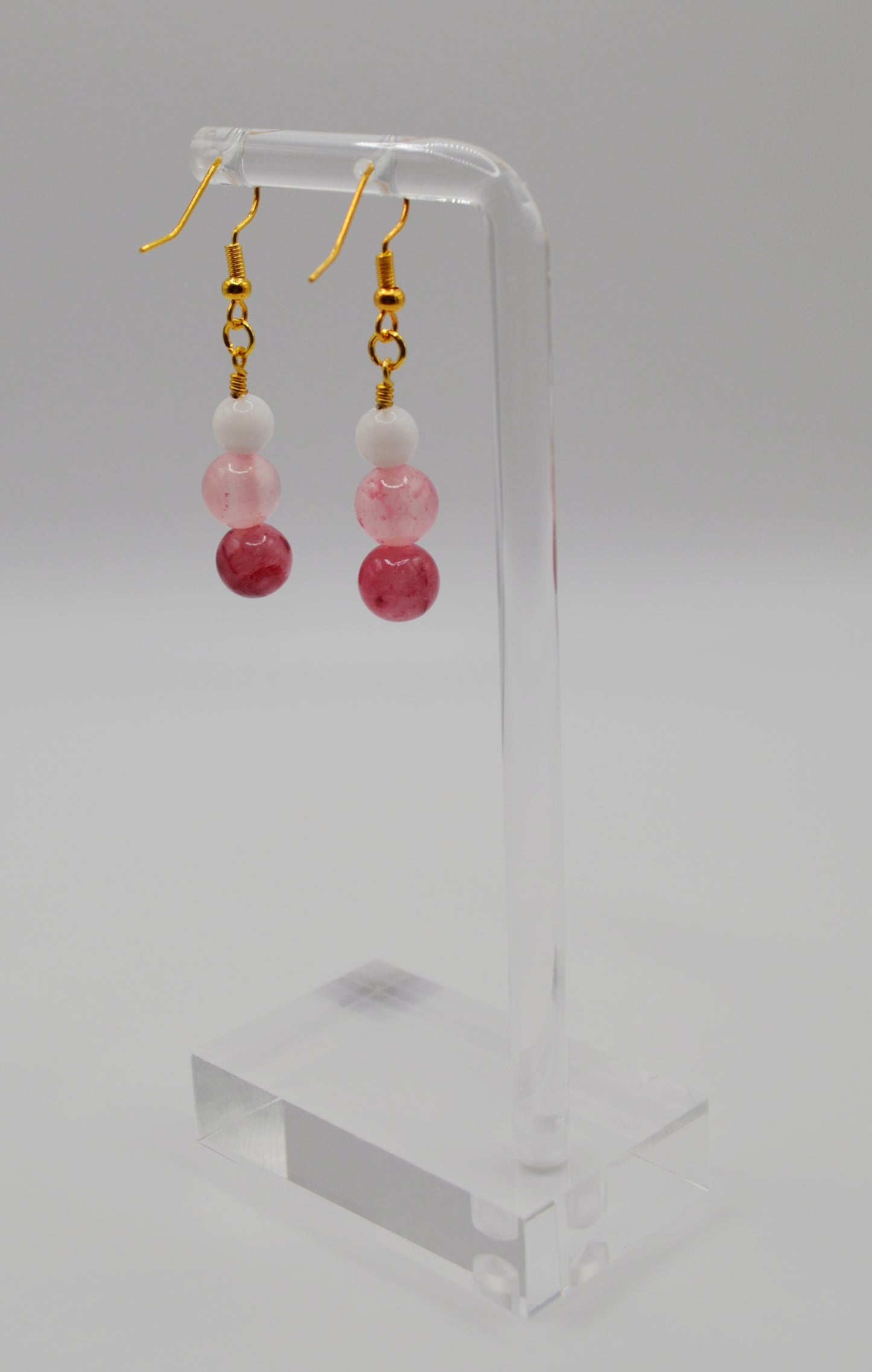 Red persian stone valentine's earrings