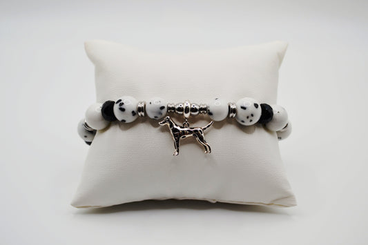 Dalmatian crystal beaded bracelet