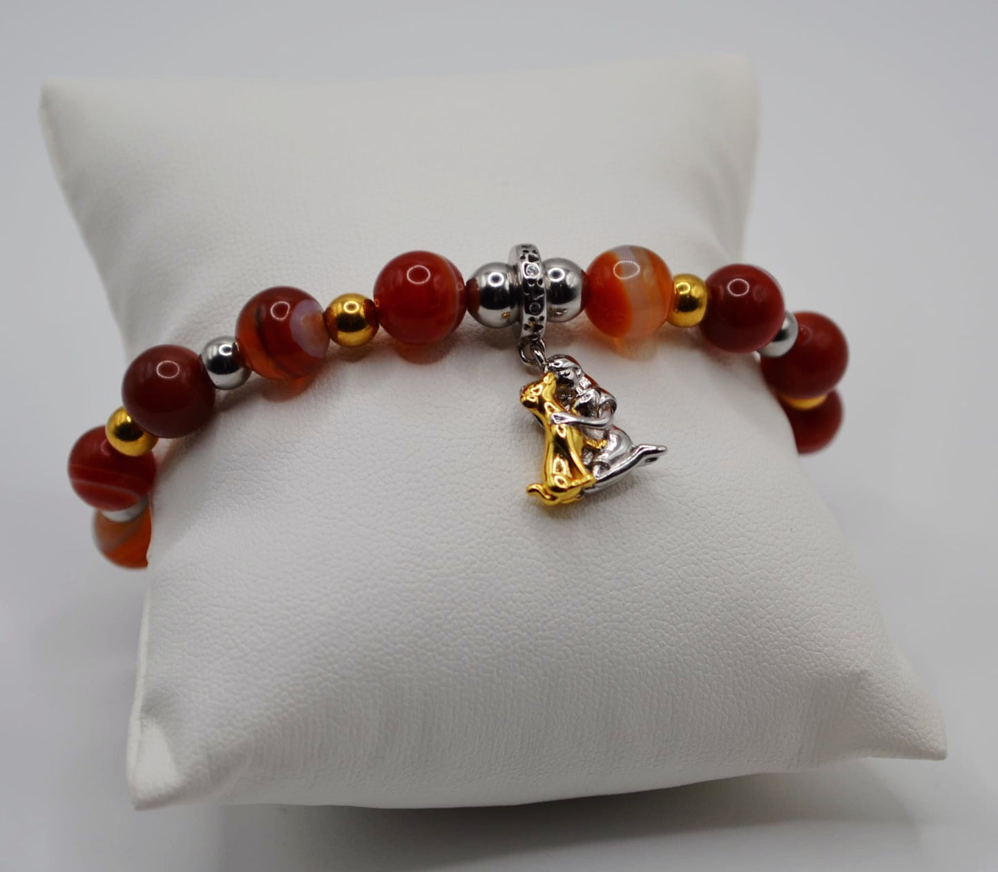 Vizsla dog and girl charm bracelet addition two