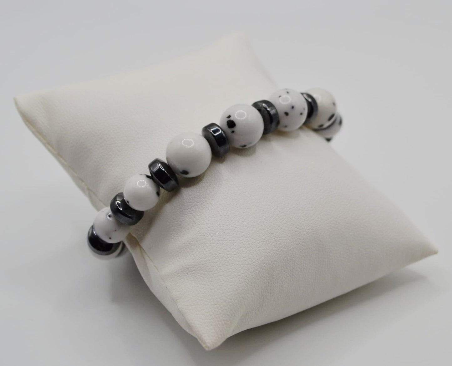 Dalmatian rondelle jewellery set