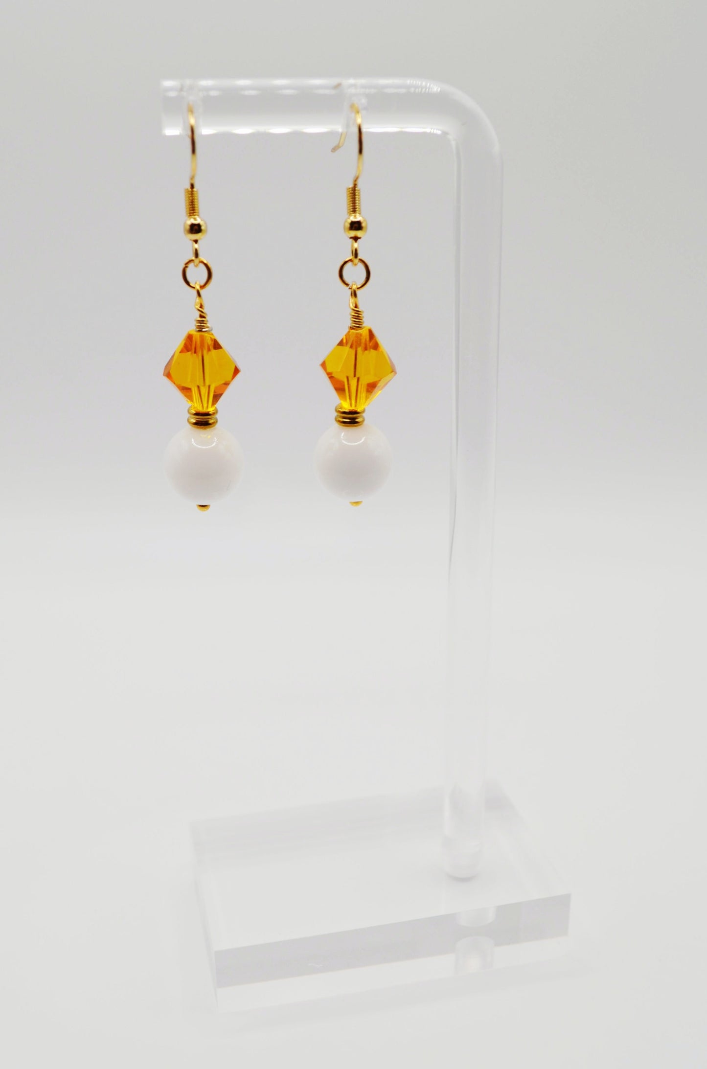 Colourful beaded earrings