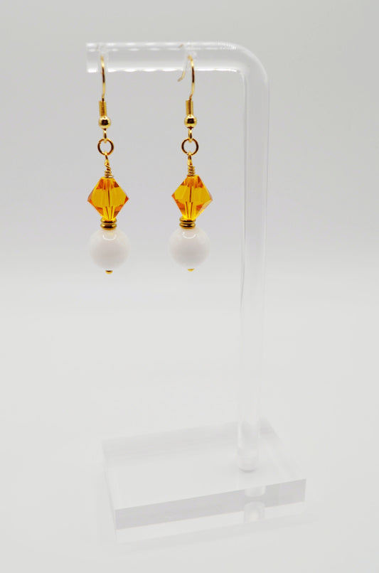 Colourful beaded earrings