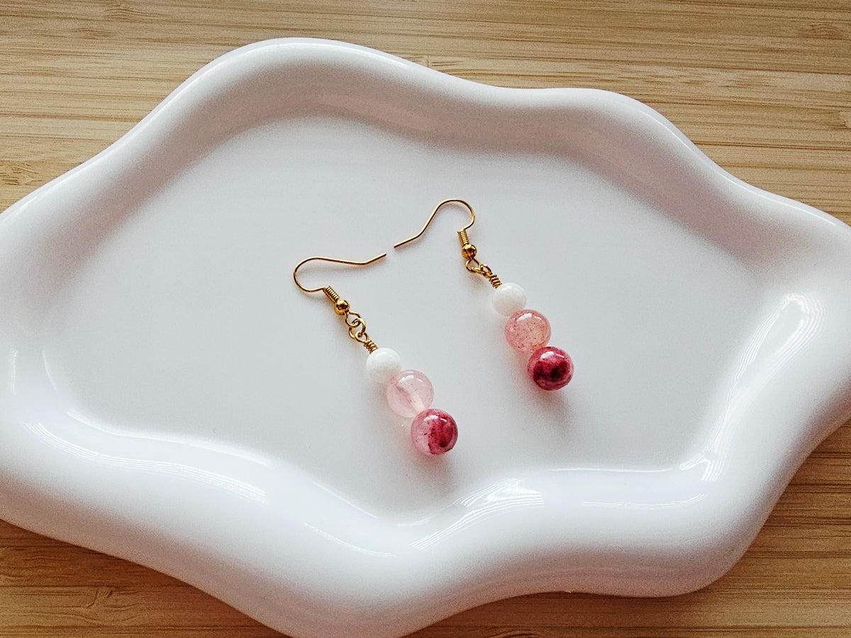 Red persian stone earrings