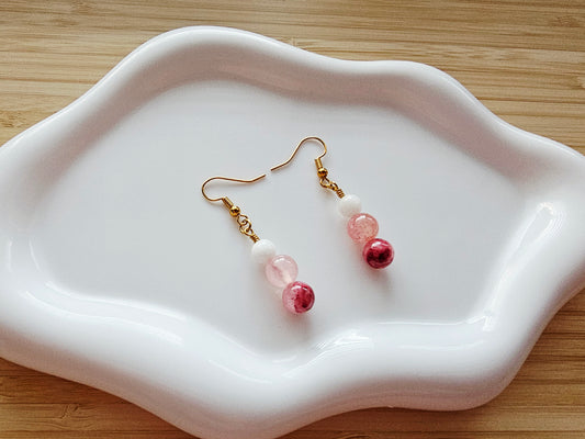 Red persian stone earrings