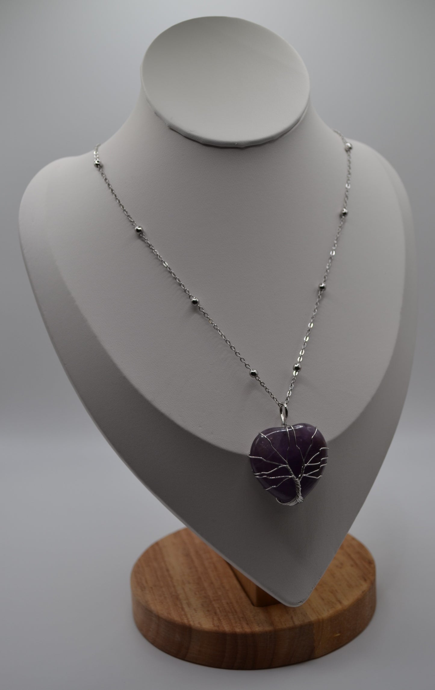 Tree of life heart pendant necklaces