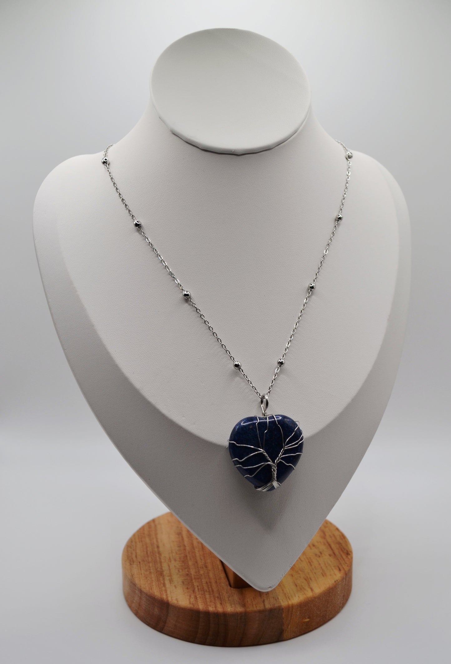 Tree of life heart pendant necklaces