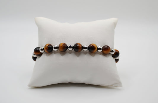 Tiger eye bracelet silver edition two