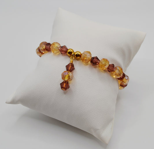 Champagne and brown bracelet