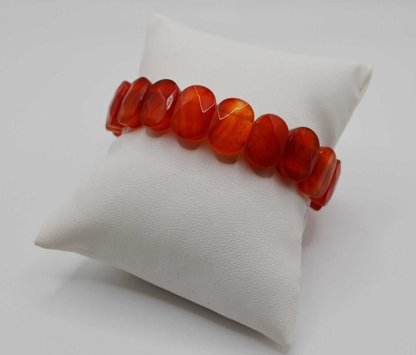 Facted rectangle stone oval beaded bracelets