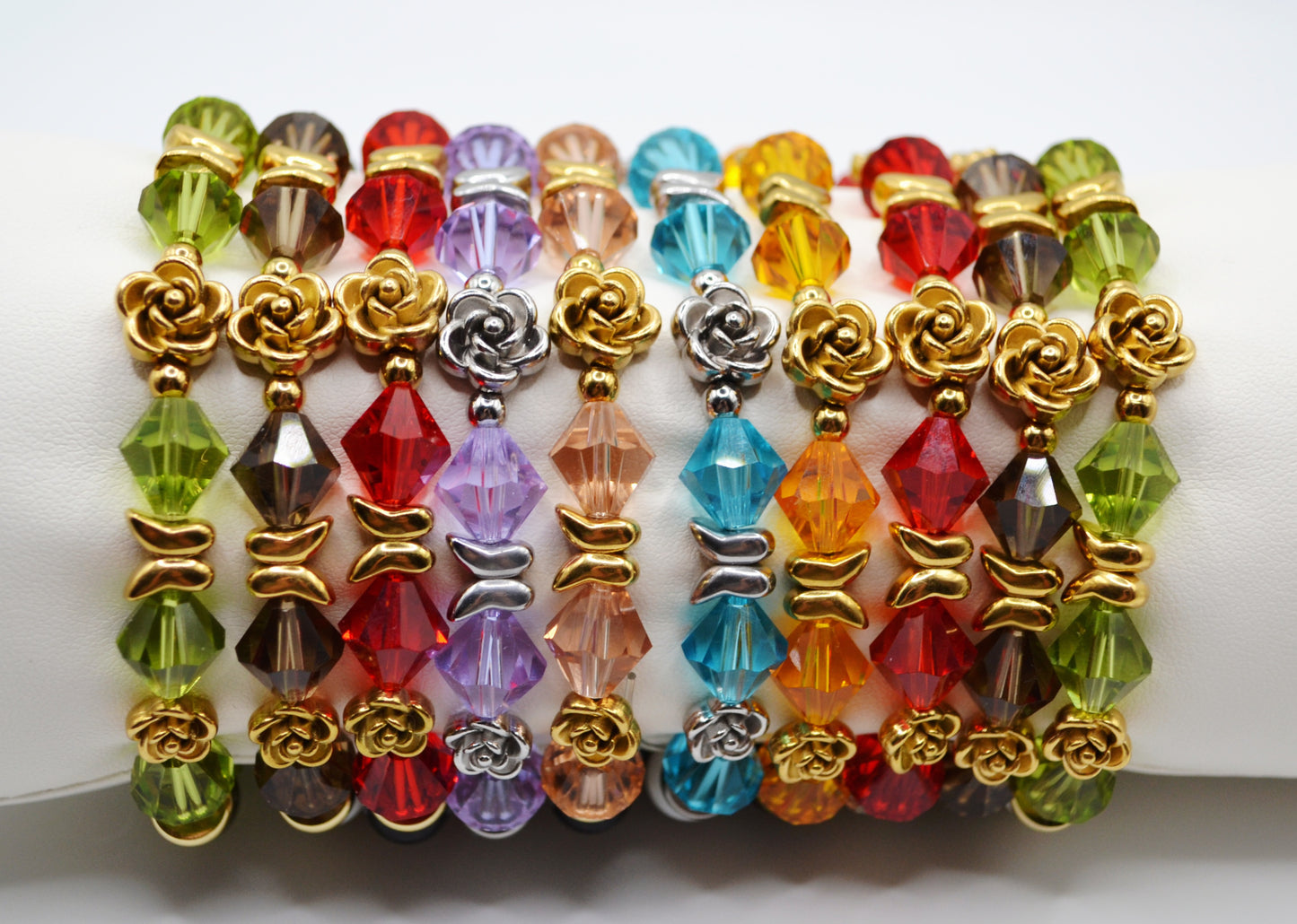 Rose and butterfly bracelets