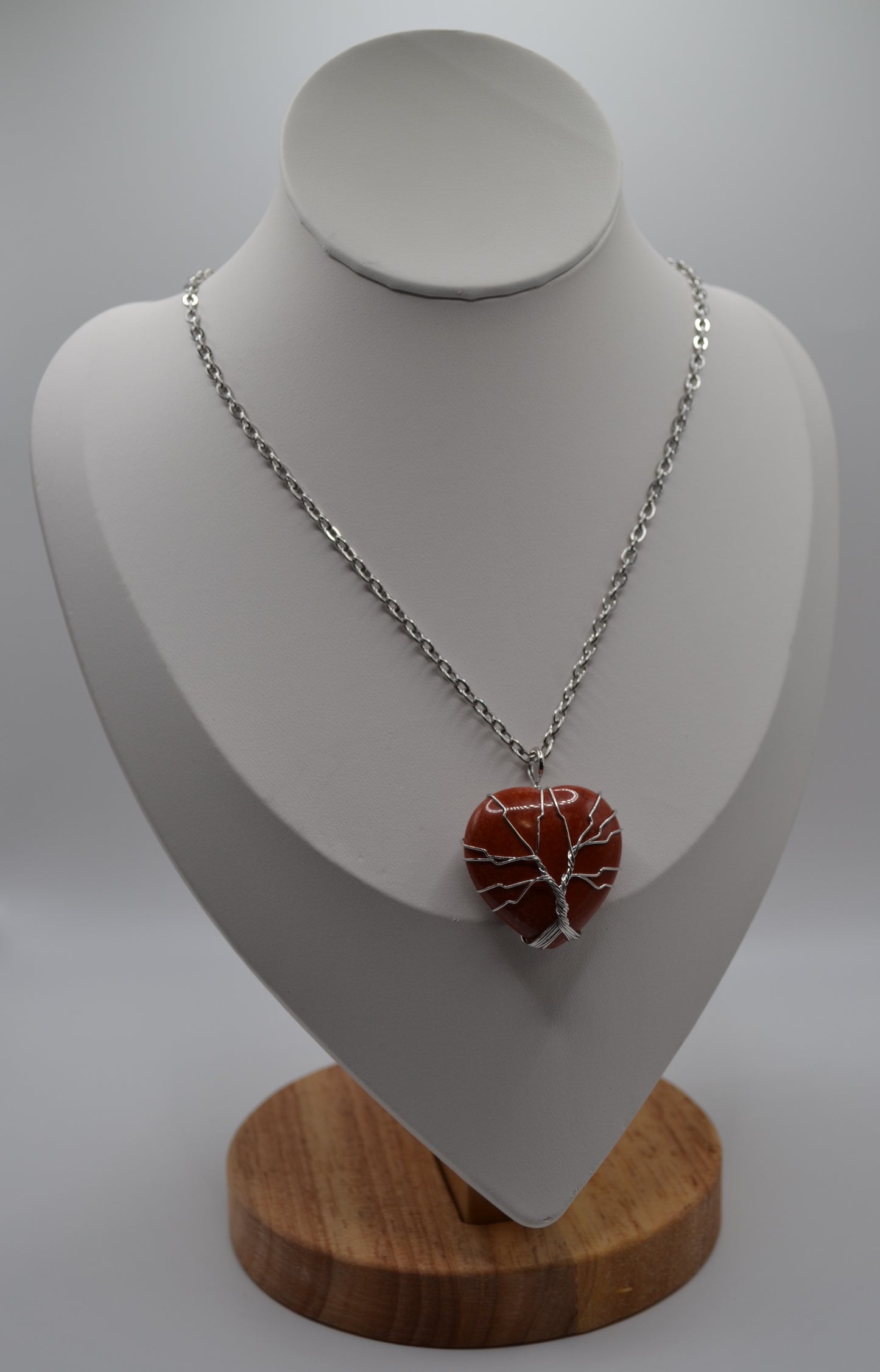 Tree of life heart pendant necklaces