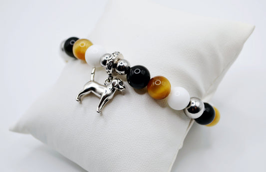 Beagle bracelet and earring set
