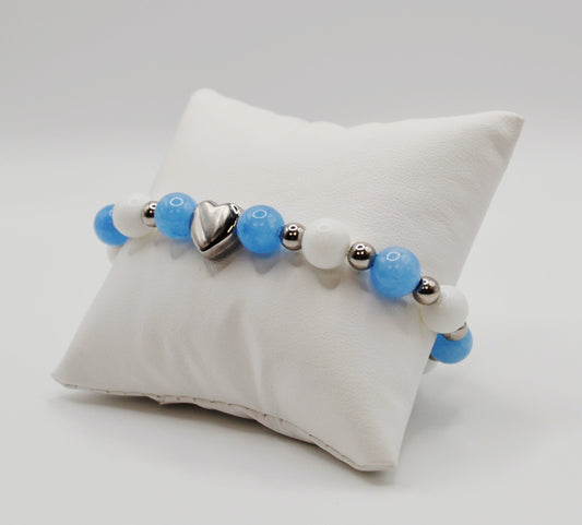 Baby blue heart bracelets