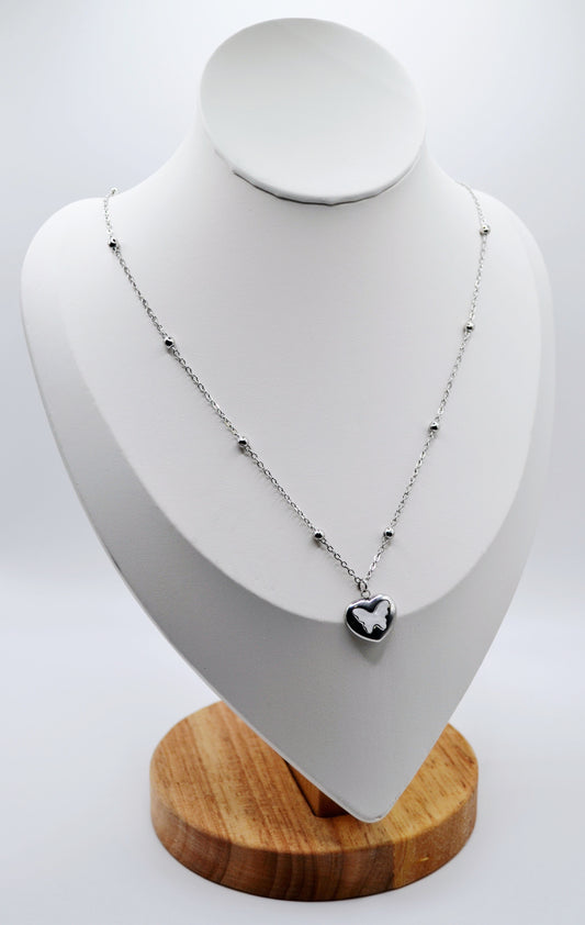 Silver butterfly necklace