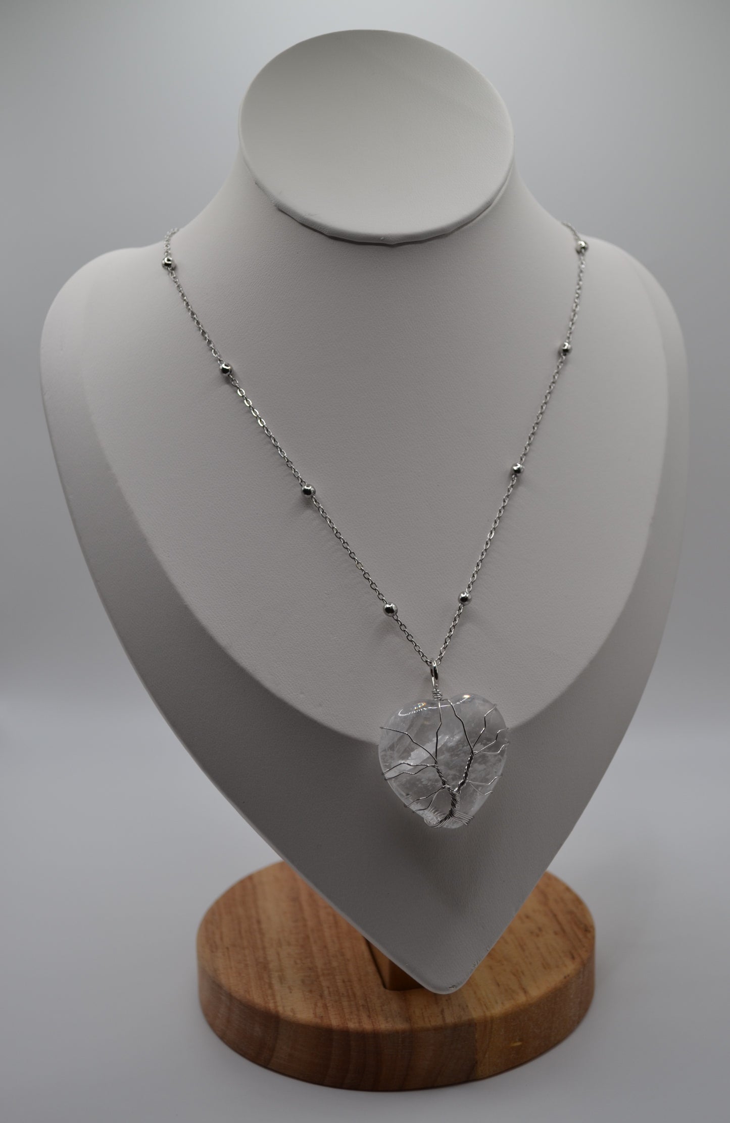 Tree of life heart pendant necklaces