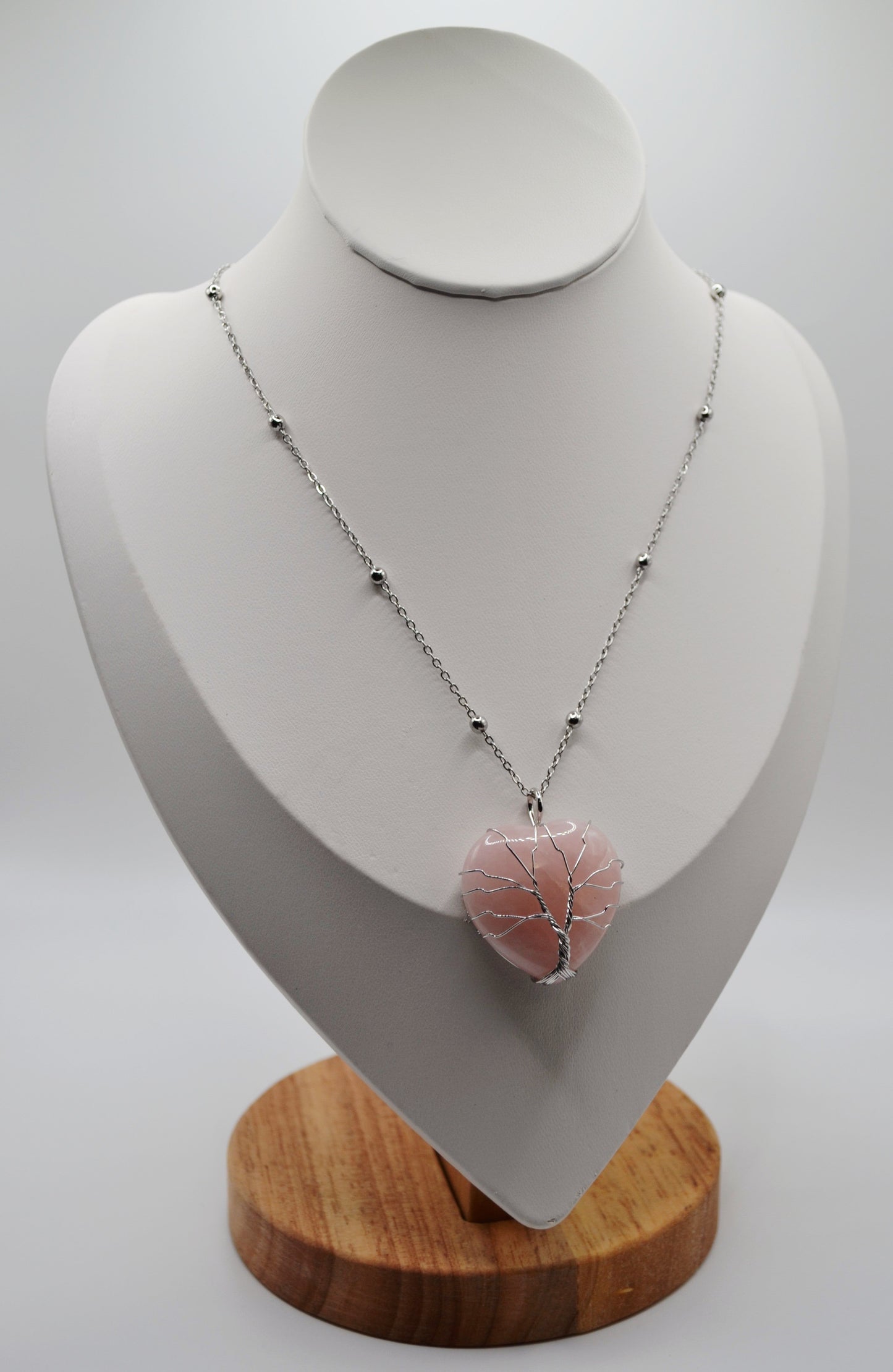 Tree of life heart pendant necklaces