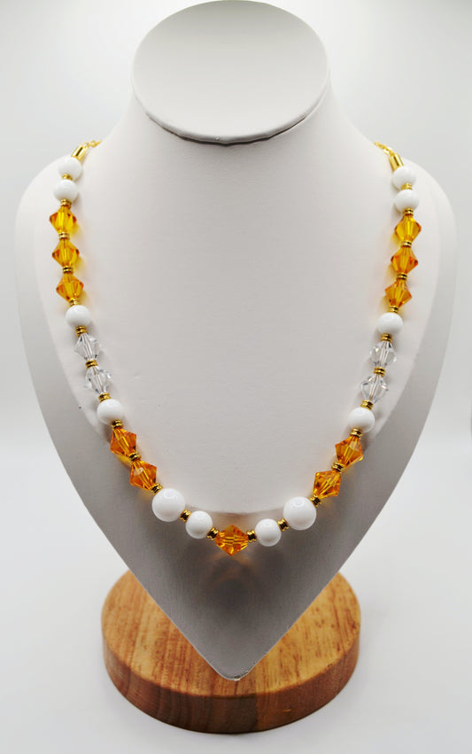 Amber beaded necklace