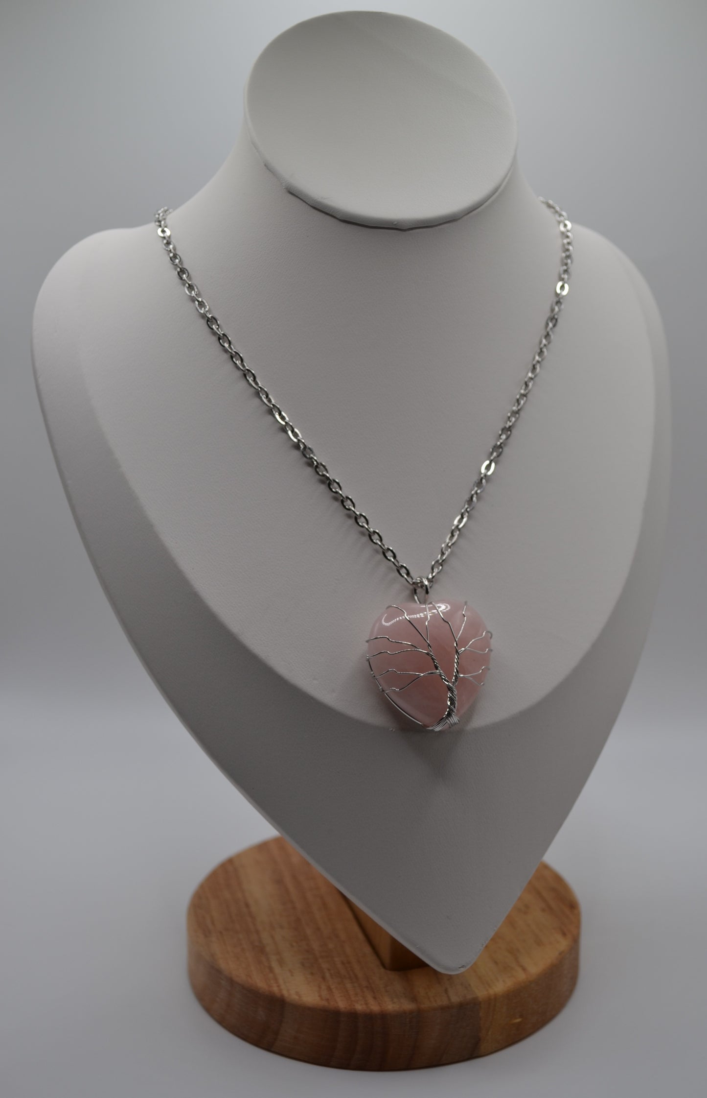 Tree of life heart pendant necklaces