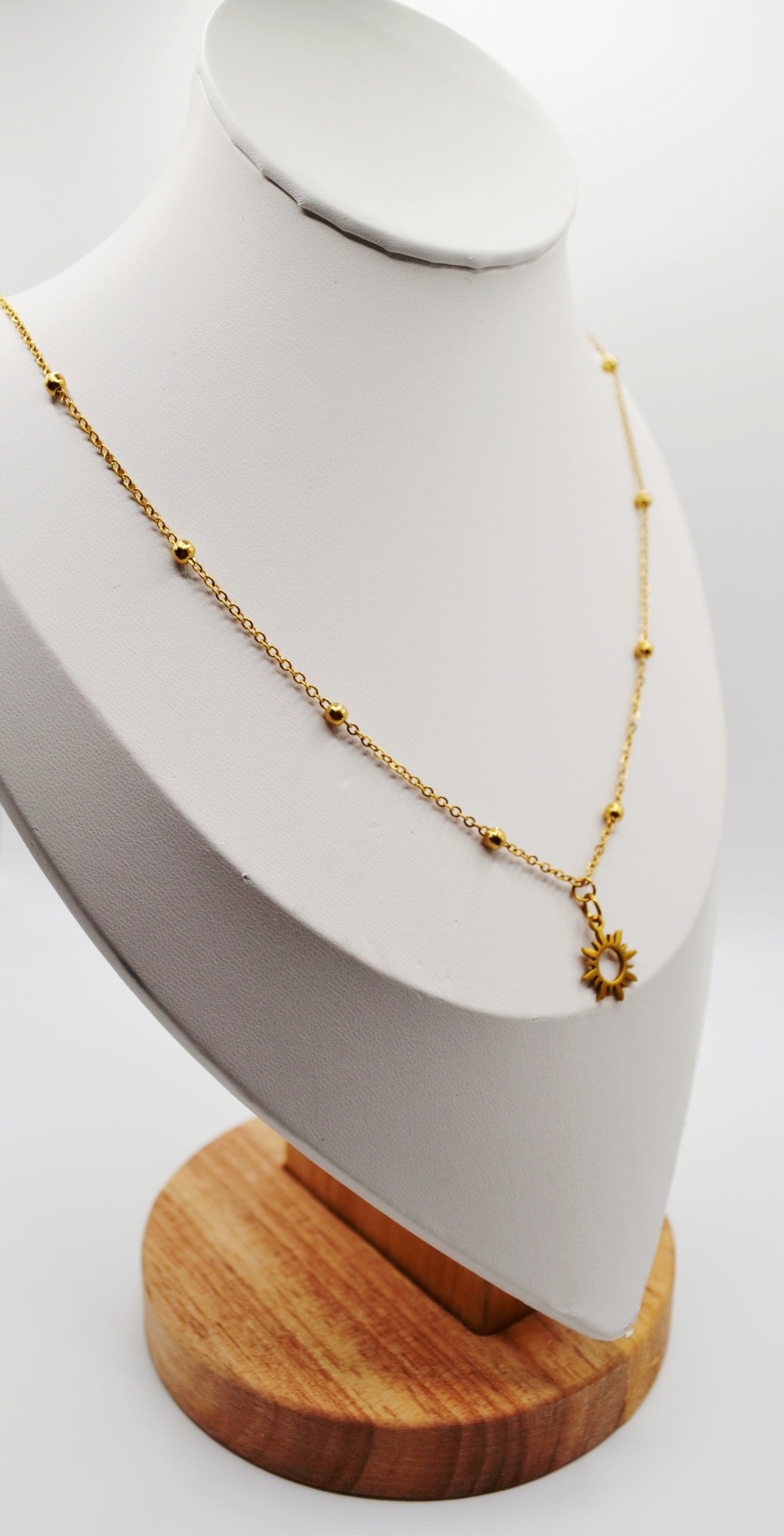 Open sun pendant necklaces