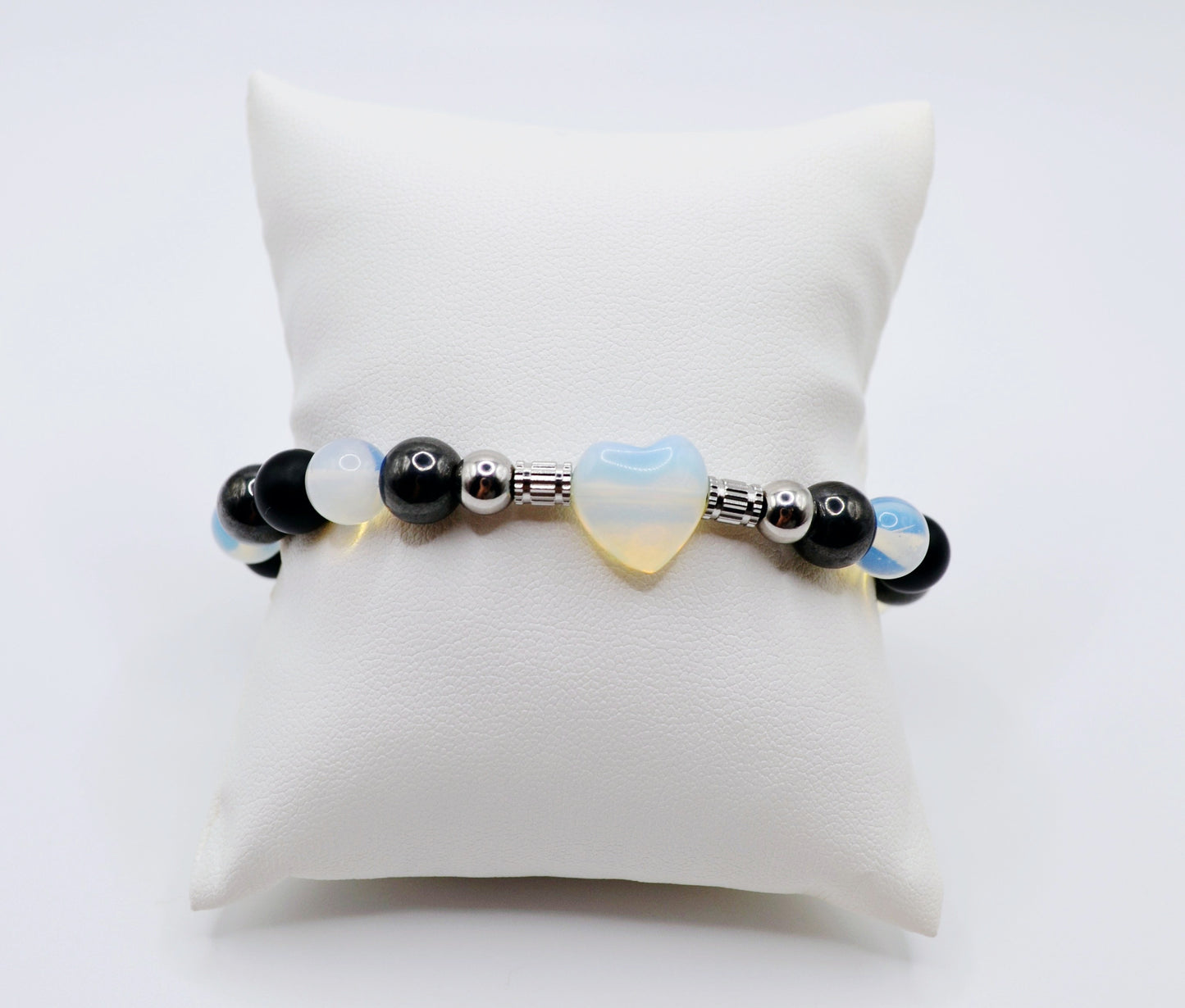 Heart gemstone bracelets