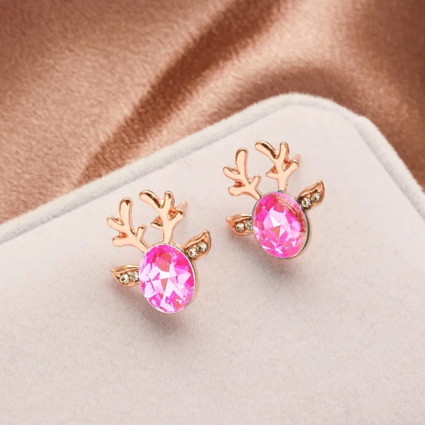 Antler stud earrings
