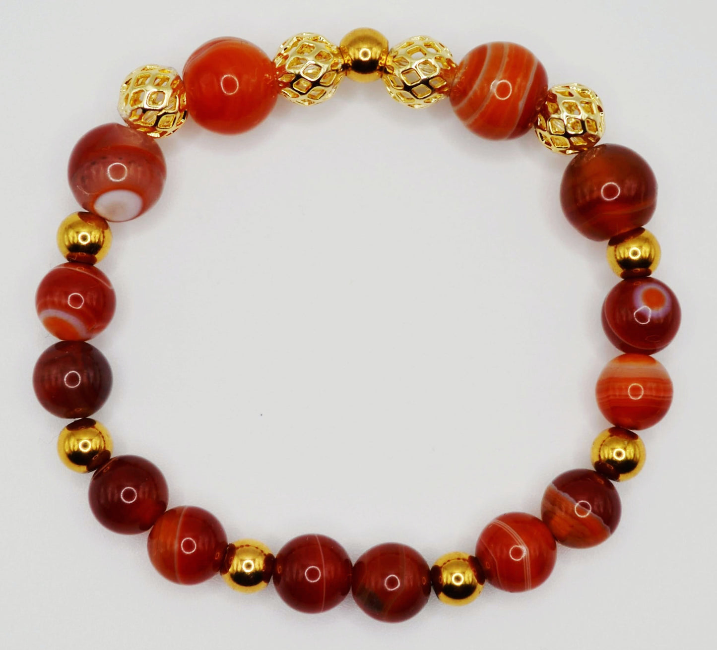 Vizsla cage and gold beaded bracelet