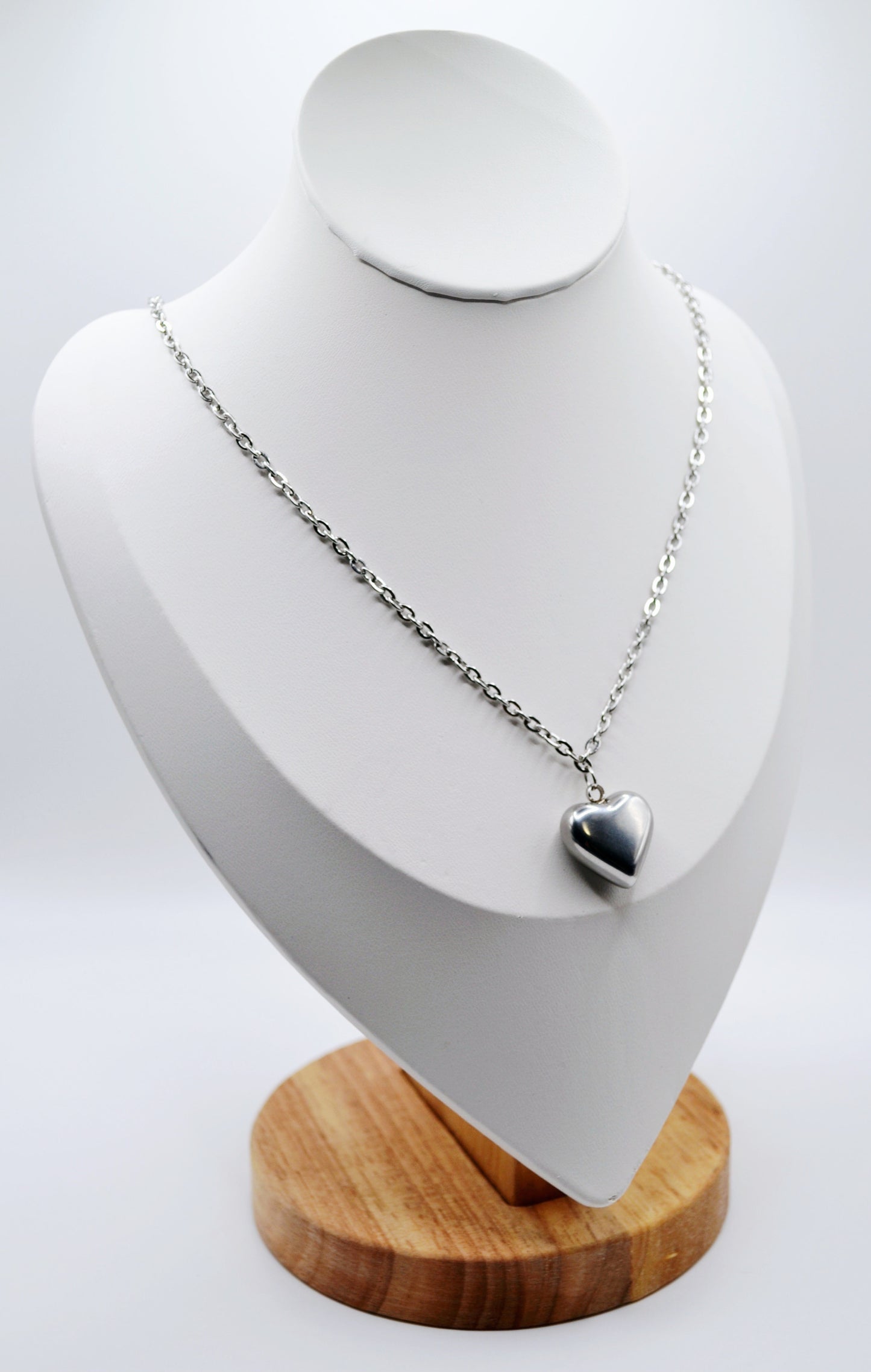Silver heart necklace