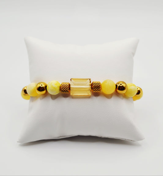 Citrine yellow bracelet