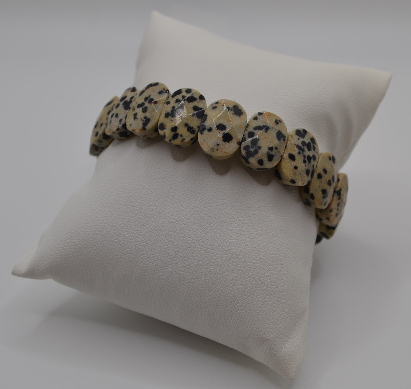 Facted rectangle stone oval beaded bracelets