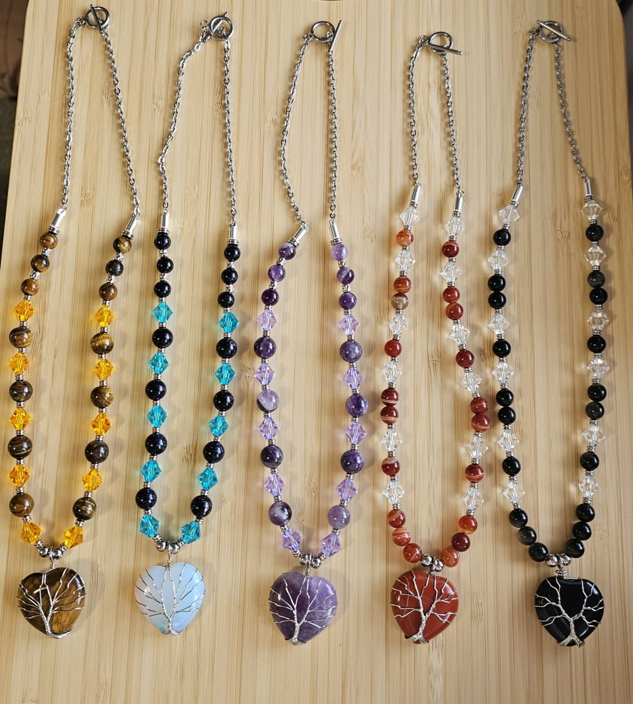 Tree of life beaded necklaces
